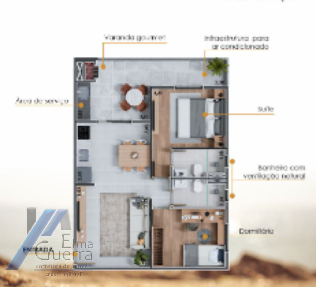 Apartamento à venda com 2 quartos, 53m² - Foto 7