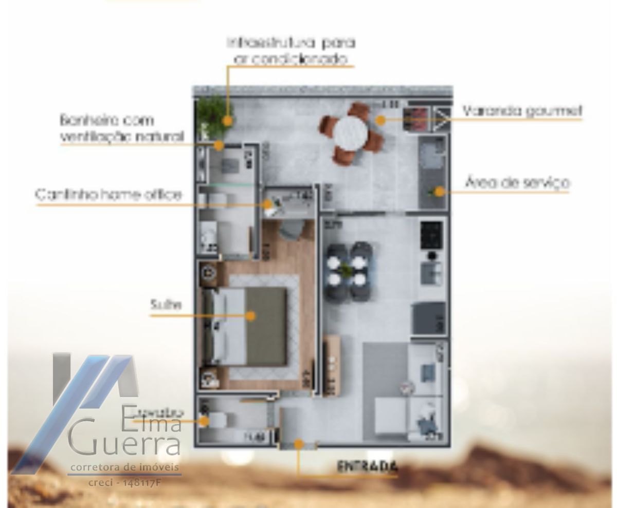 Apartamento à venda com 2 quartos, 53m² - Foto 4
