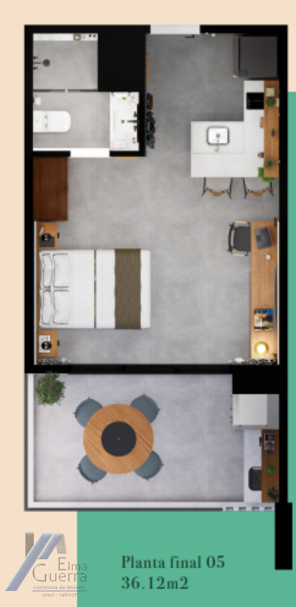 Apartamento à venda com 1 quarto, 36m² - Foto 24