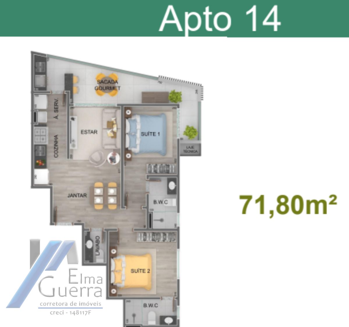 Apartamento, 2 quartos, 71 m² - Foto 24