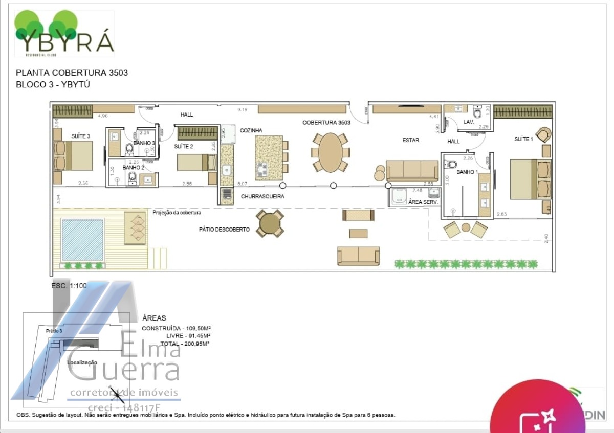 Apartamento, 3 quartos, 109 m² - Foto 3