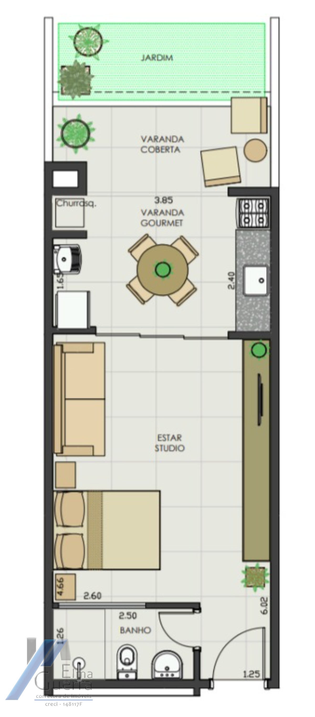 Apartamento, 1 quarto, 35 m² - Foto 3