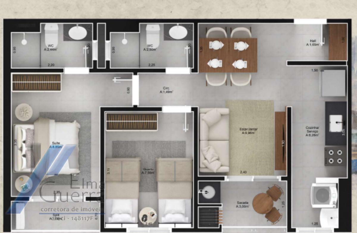 Apartamento, 2 quartos, 61 m² - Foto 12