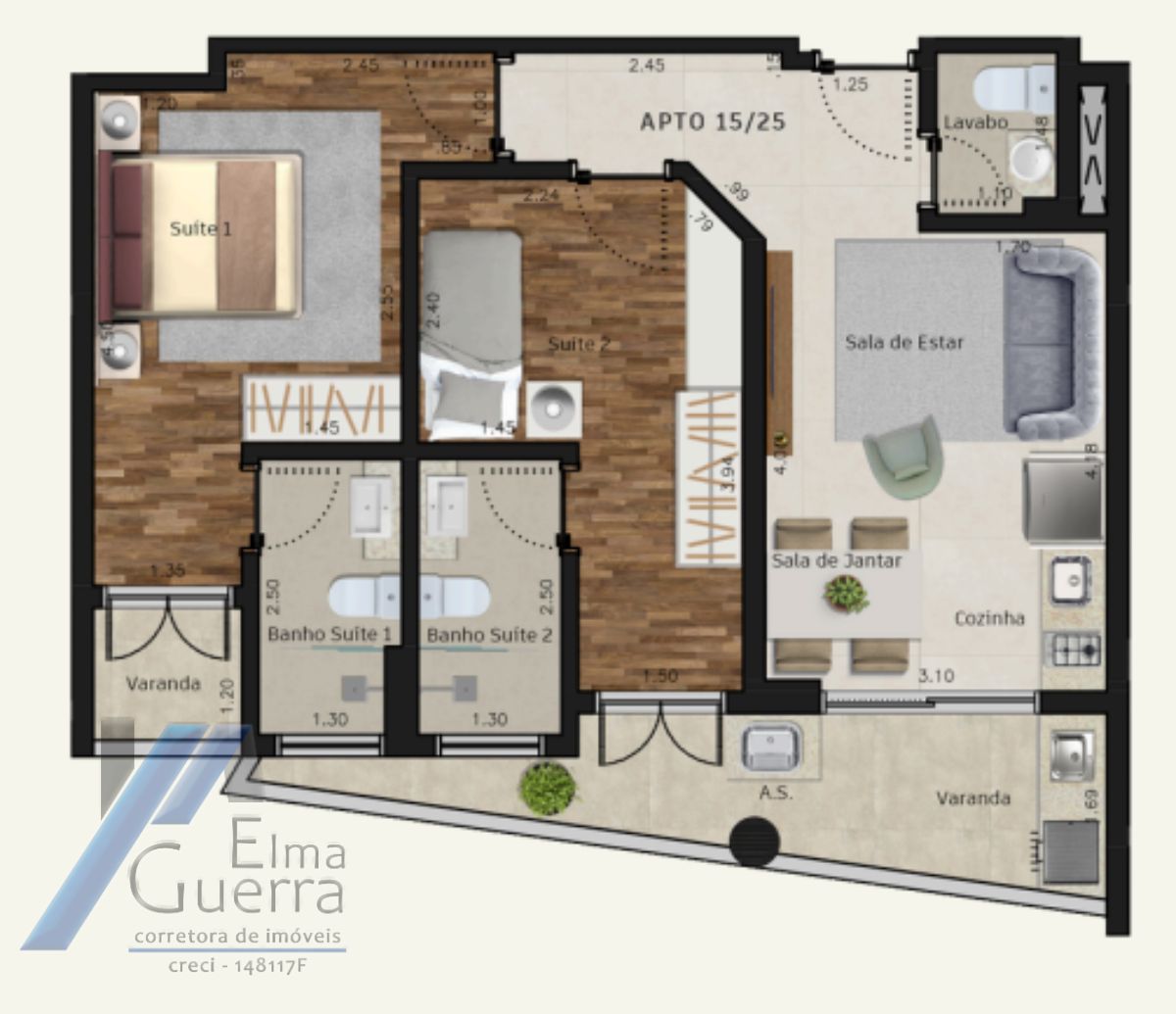 Apartamento, 2 quartos, 65 m² - Foto 16