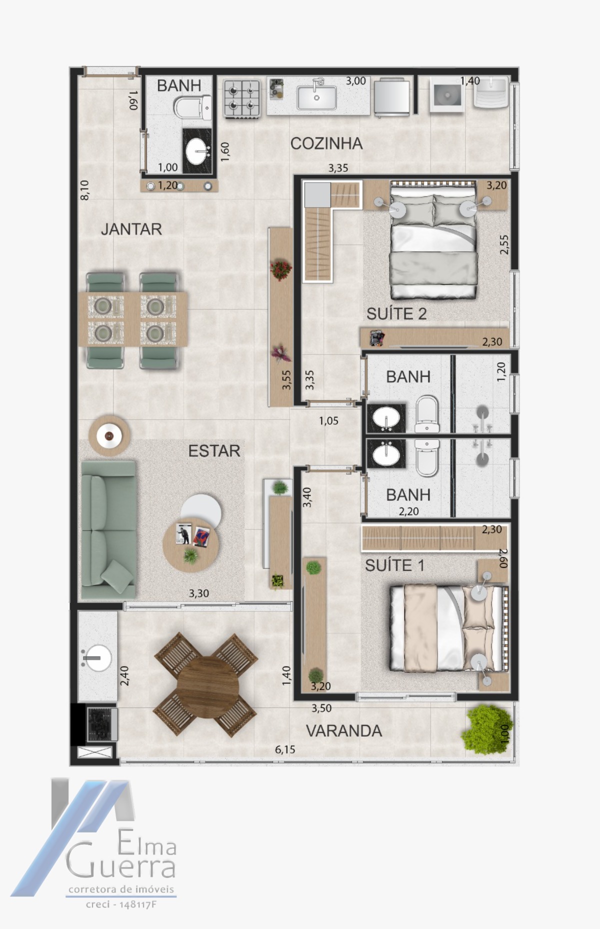 Apartamento, 2 quartos, 75 m² - Foto 9