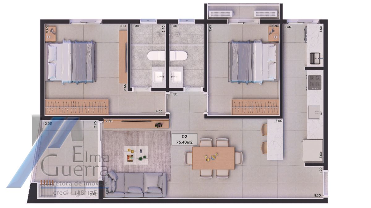 Apartamento, 2 quartos, 75 m² - Foto 4