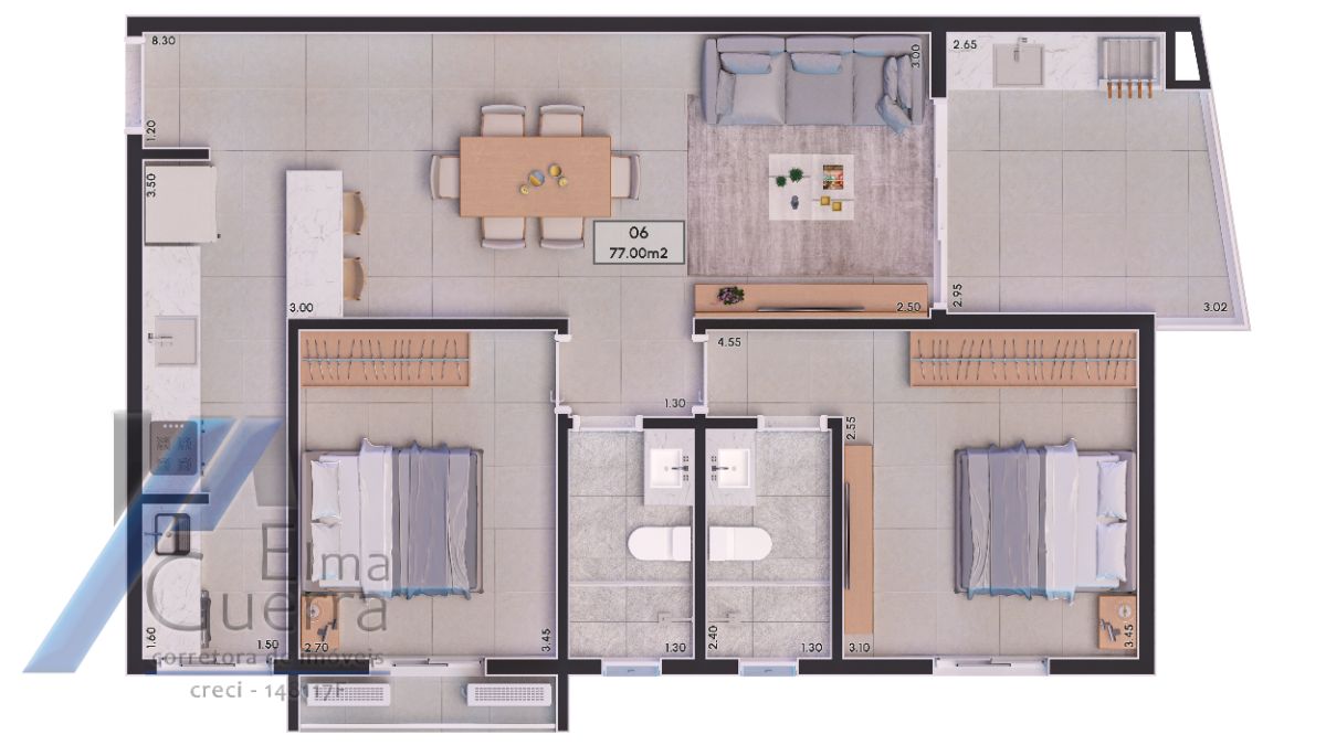 Apartamento, 2 quartos, 75 m² - Foto 8