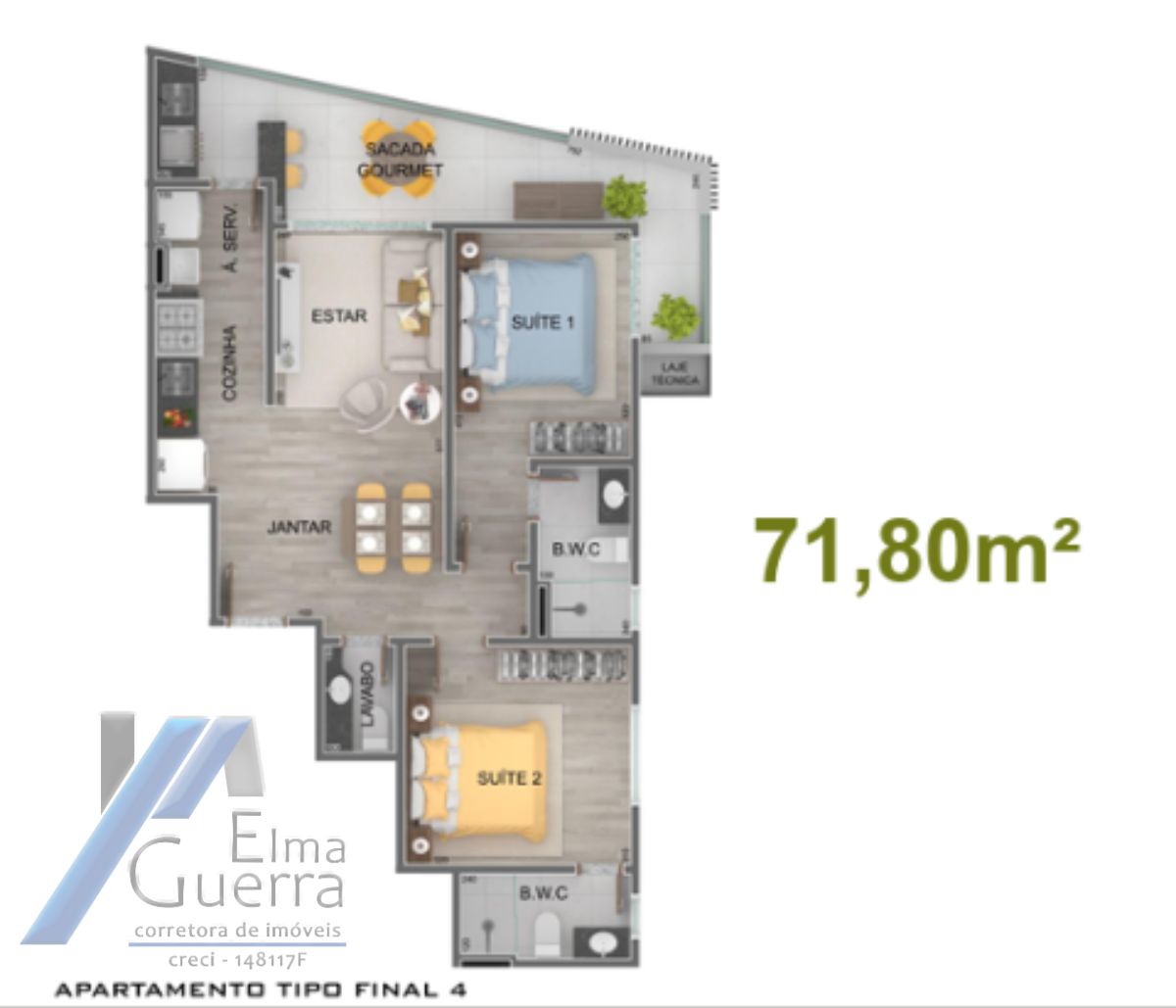 Ubatuba, Itagua - Apartamento com 02 dormitórios sendo 01 suíte e área de lazer.