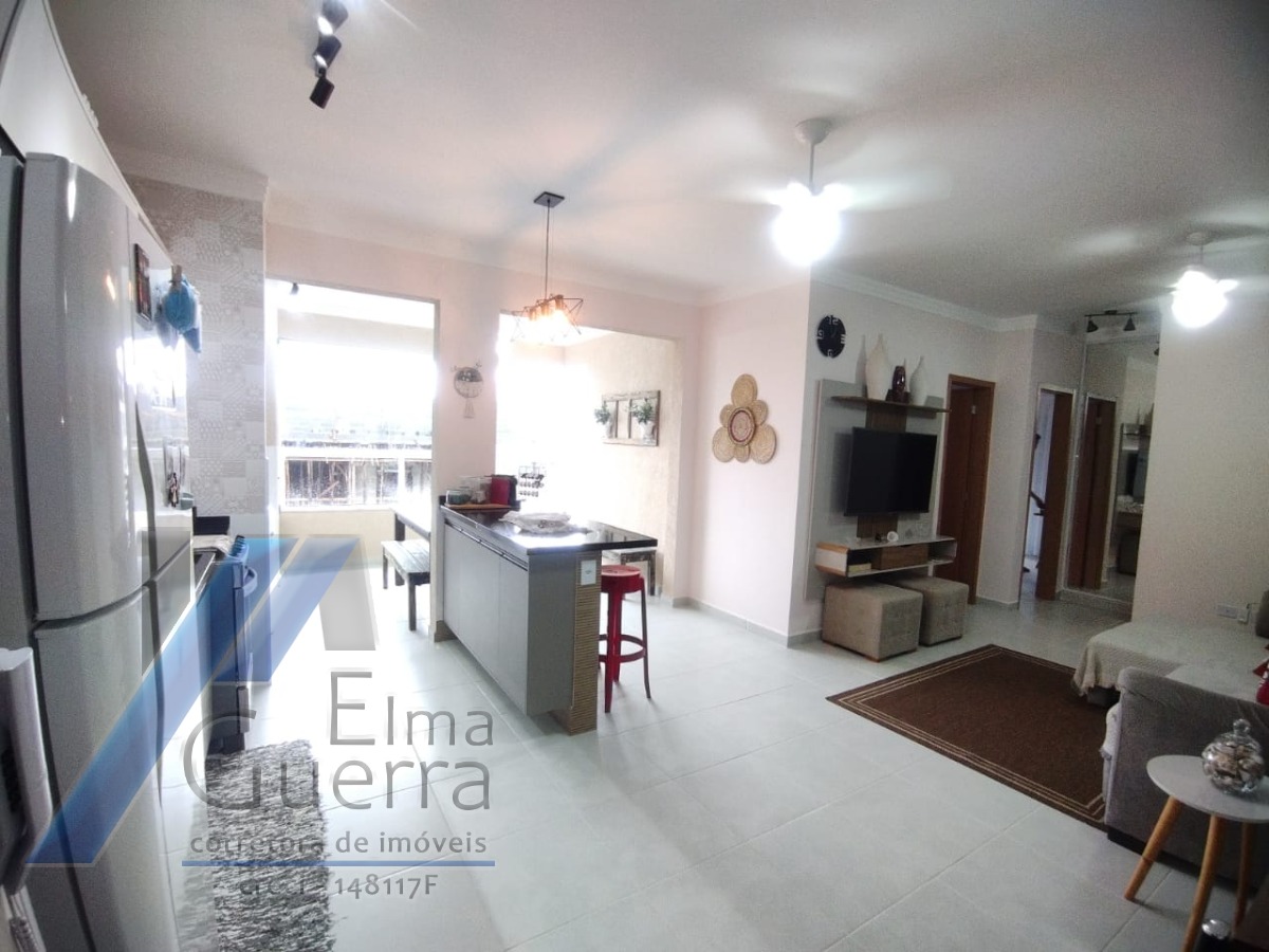 Ubatuba, Toninhas - Apartamento mobiliado com vista para o praia com 02 dormitórios, sendo 01 suíte.