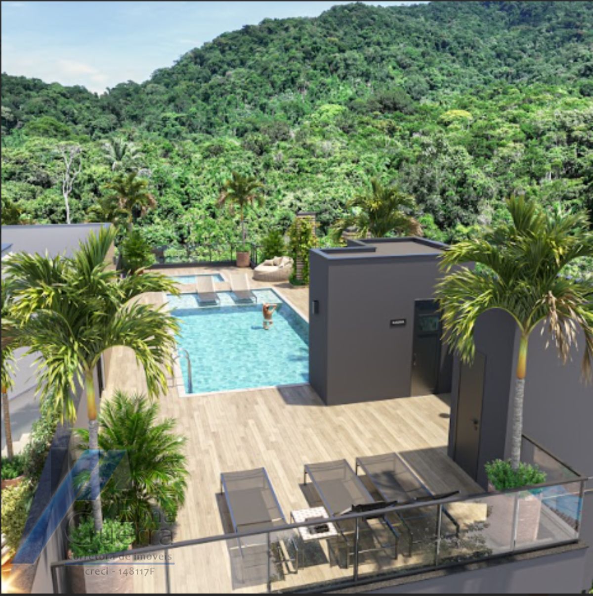 Ubatuba, Toninhas - Apartamento em construção com 01 dormitórios e área de lazer.