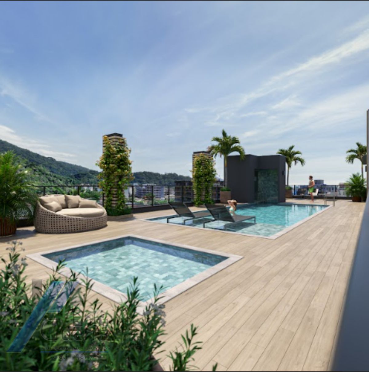Ubatuba, Toninhas - Apartamento em construção com 01 dormitórios e área de lazer.