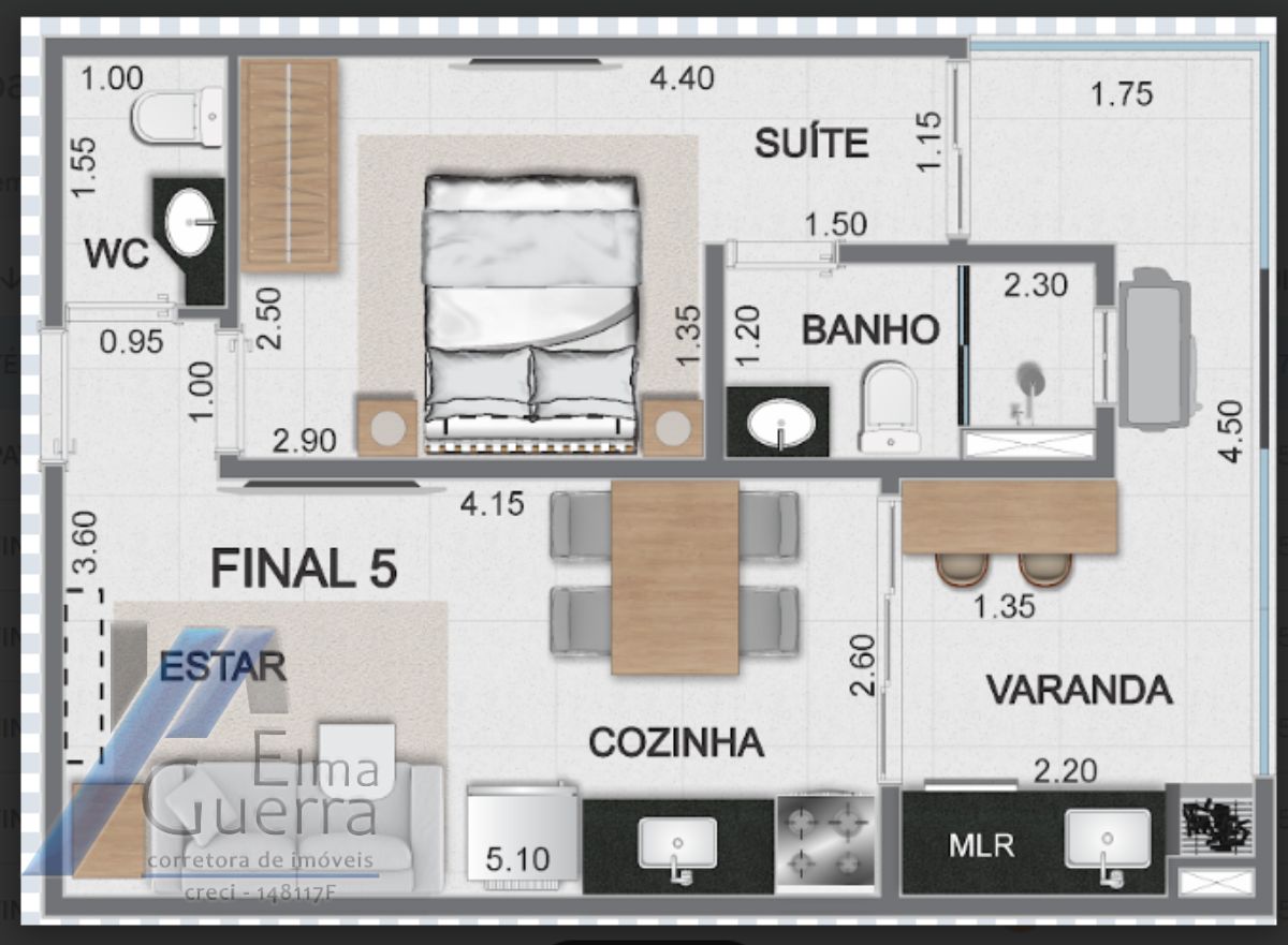 Ubatuba, Toninhas - Apartamento em construção com 01 dormitórios e área de lazer.