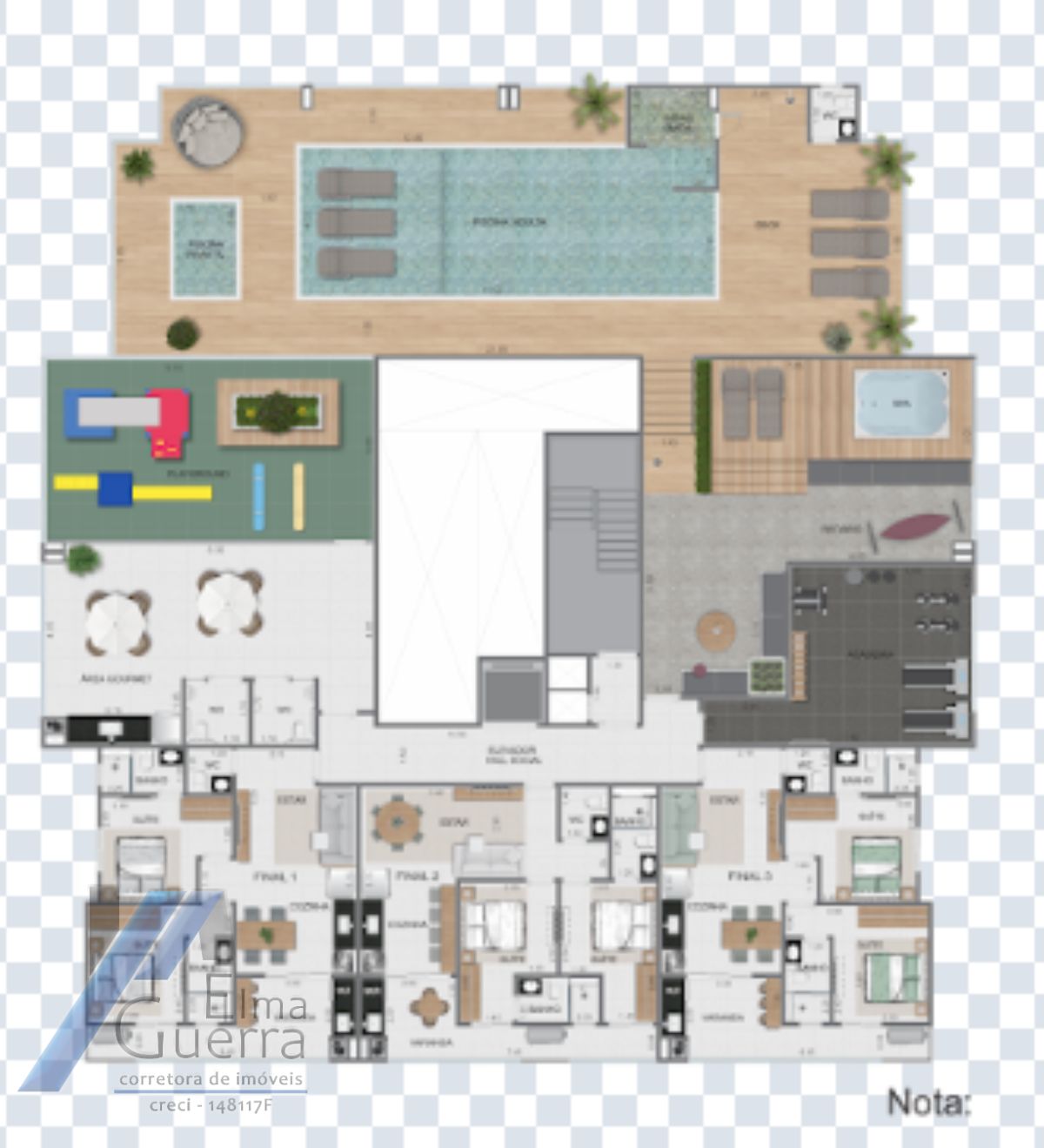 Ubatuba, Toninhas - Apartamento em construção com 01 dormitórios e área de lazer.