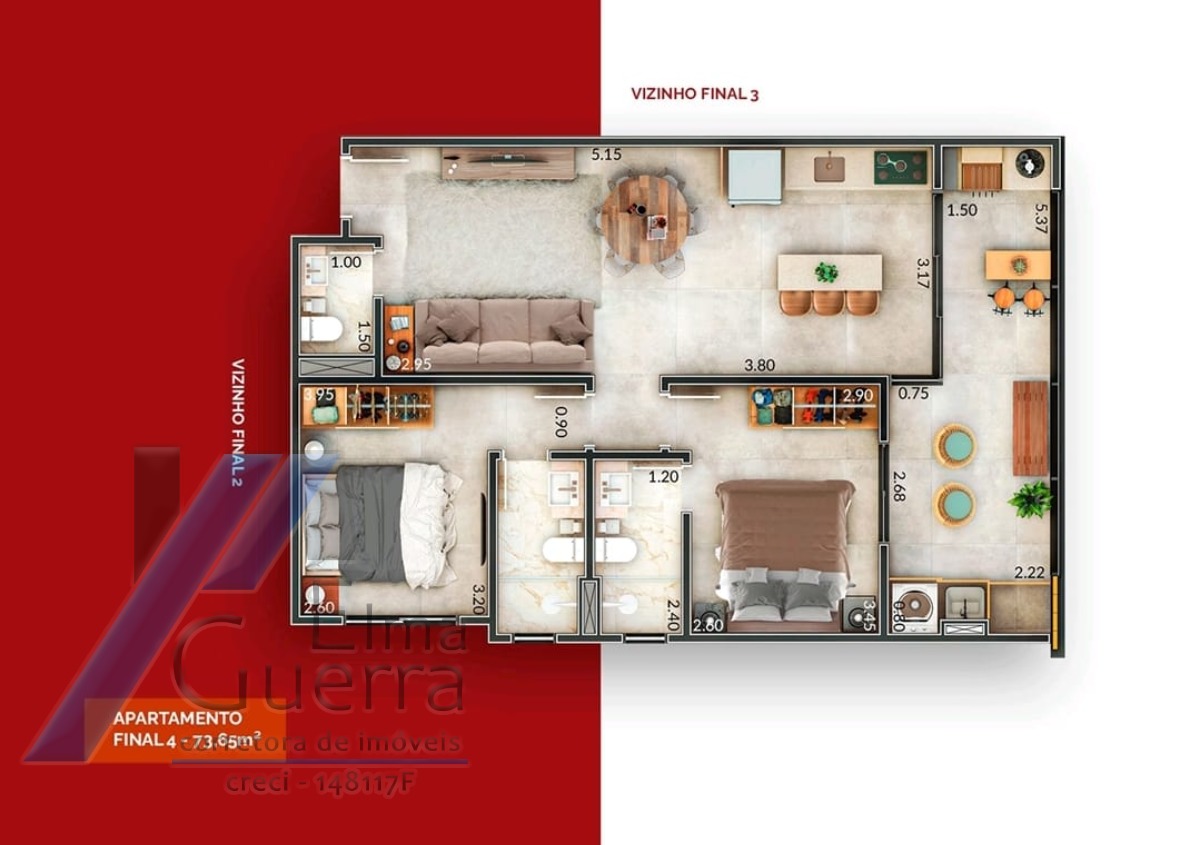 Ubatuba, Itaguá - Apartamento em construção com 02 dormitórios, sendo 01 suíte.
