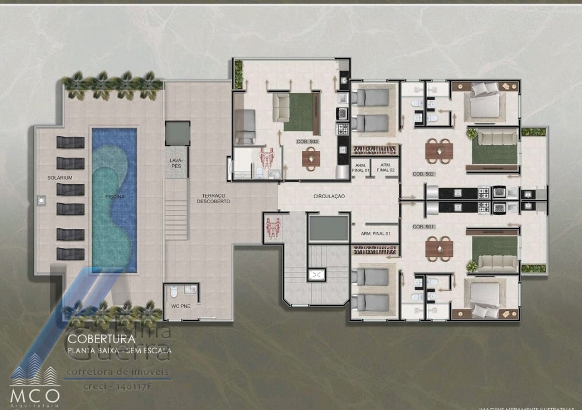Apartamento à venda com 2 quartos, 63m² - Foto 9