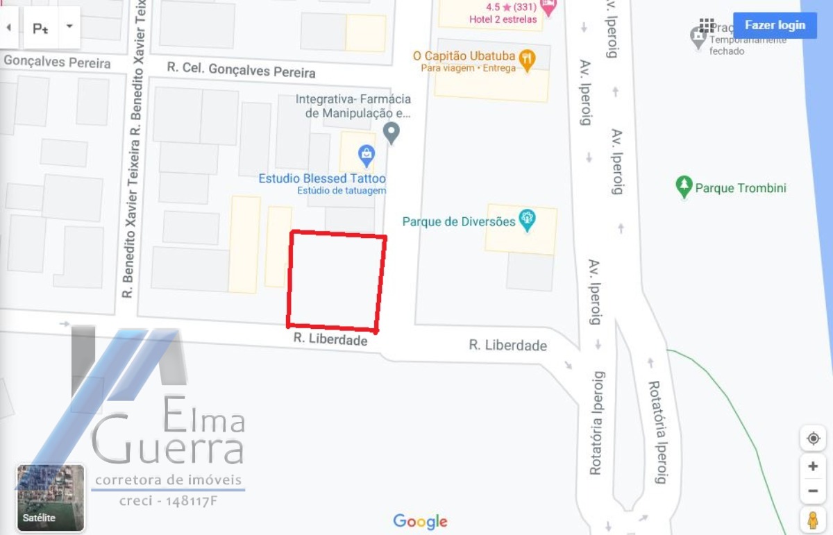 Ubatuba, Centro, Praia do Cruzeiro - Belo terreno com 668 m2, doc Escritura.