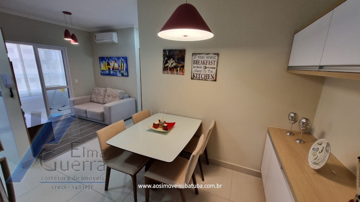 Ubatuba, Praia das Toninhas - Apartamento com 2 dormitórios sendo 01 suite, com área de lazer.