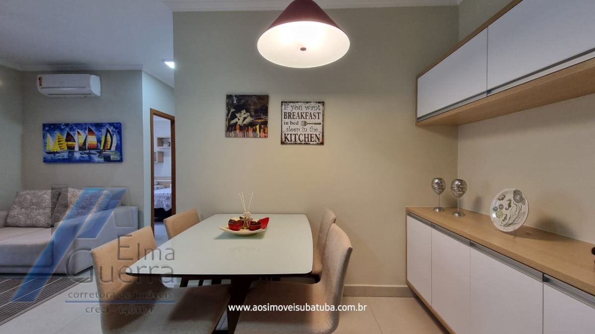 Ubatuba, Praia das Toninhas - Apartamento com 2 dormitórios sendo 01 suite, com área de lazer.