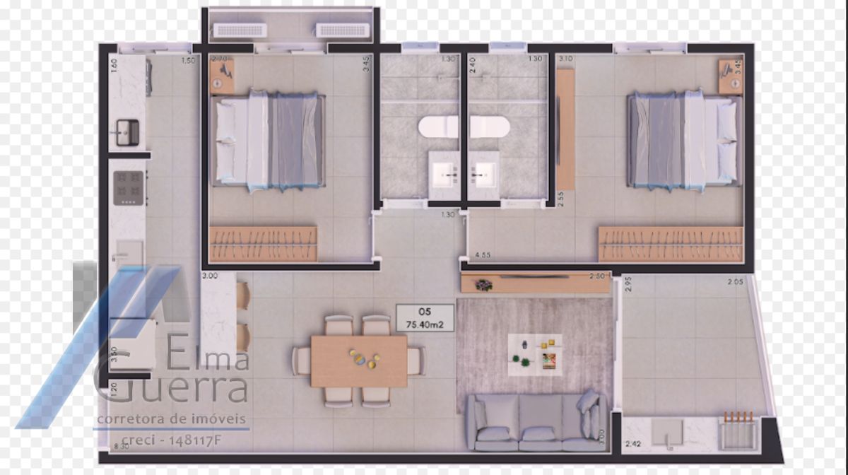 Ubatuba, Itaguá- Apartamento em construção com 03 dormitório sendo 01 suíte e área de lazer a 400mts da orla do mar.