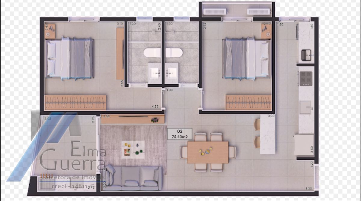Ubatuba, Itaguá- Apartamento em construção com 03 dormitório sendo 01 suíte e área de lazer a 400mts da orla do mar.