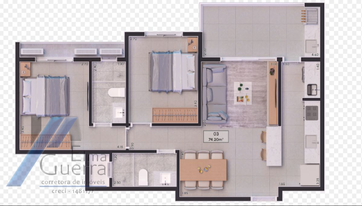 Ubatuba, Itaguá- Apartamento em construção com 03 dormitório sendo 01 suíte e área de lazer a 400mts da orla do mar.