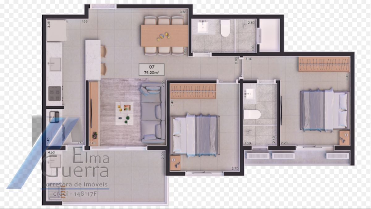 Ubatuba, Itaguá- Apartamento em construção com 03 dormitório sendo 01 suíte e área de lazer a 400mts da orla do mar.