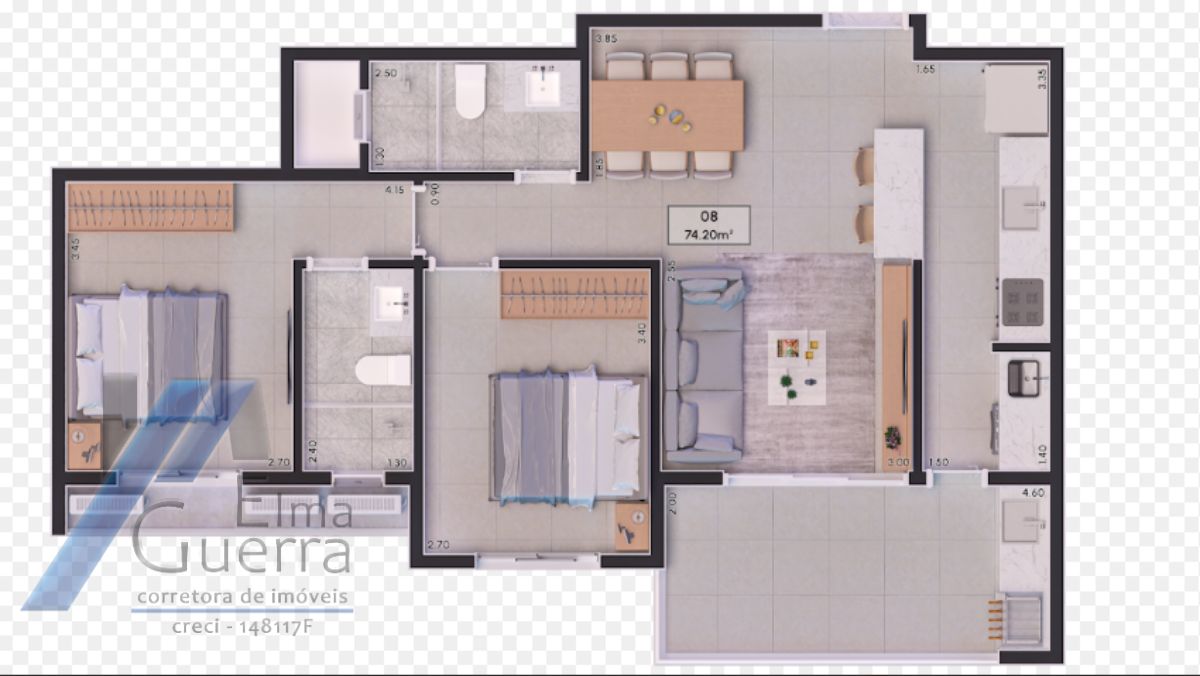 Ubatuba, Itaguá- Apartamento em construção com 03 dormitório sendo 01 suíte e área de lazer a 400mts da orla do mar.