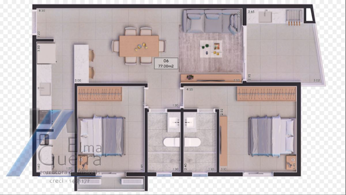 Ubatuba, Itaguá- Apartamento em construção com 03 dormitório sendo 01 suíte e área de lazer a 400mts da orla do mar.