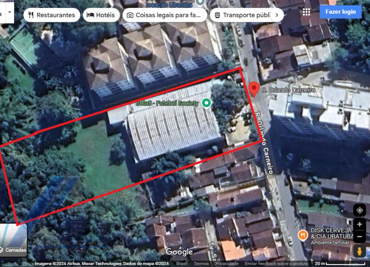 Ubatuba, Centro - Área ideal para construção de predios com 6.000 m2 com e com 38 metros de testada.