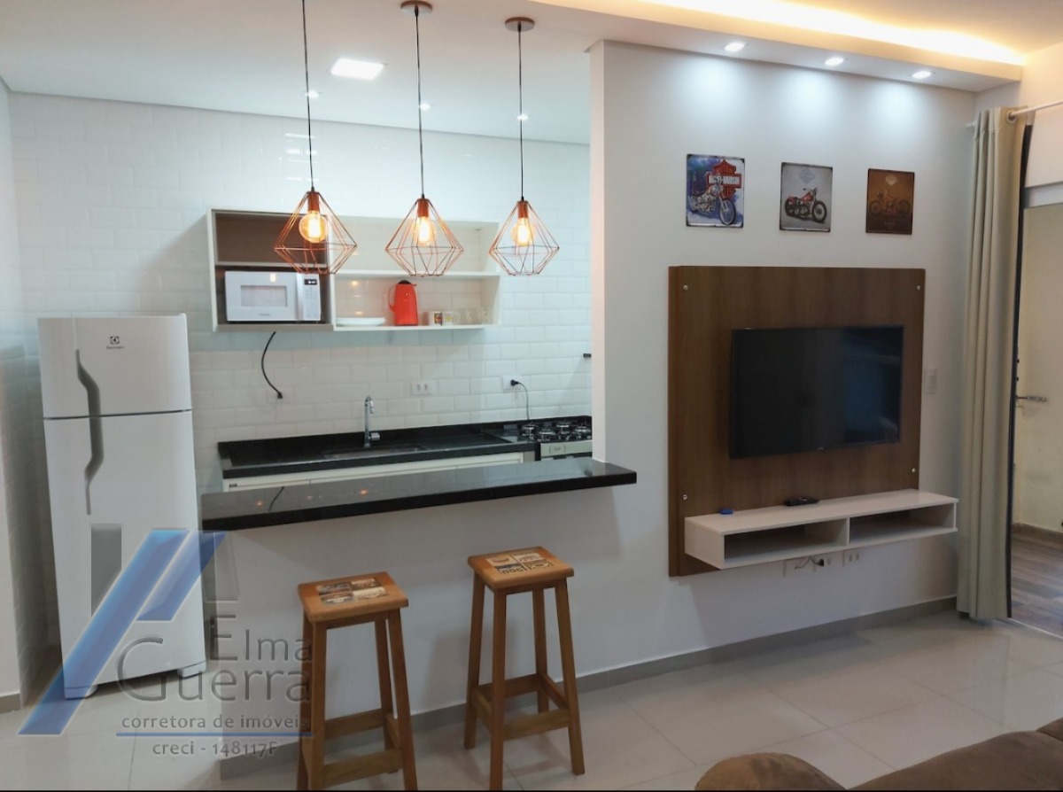 Ubatuba, Centro - Apartamento mobiliado com 02 dormitórios sendo 01 suíte e área de lazer.