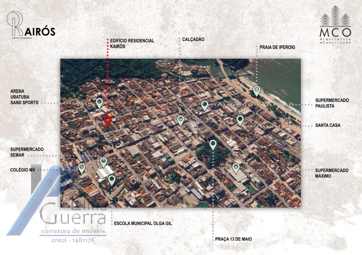 Ubatuba, Centro - Apartamento em construção com 01 suíte e área de lazer.